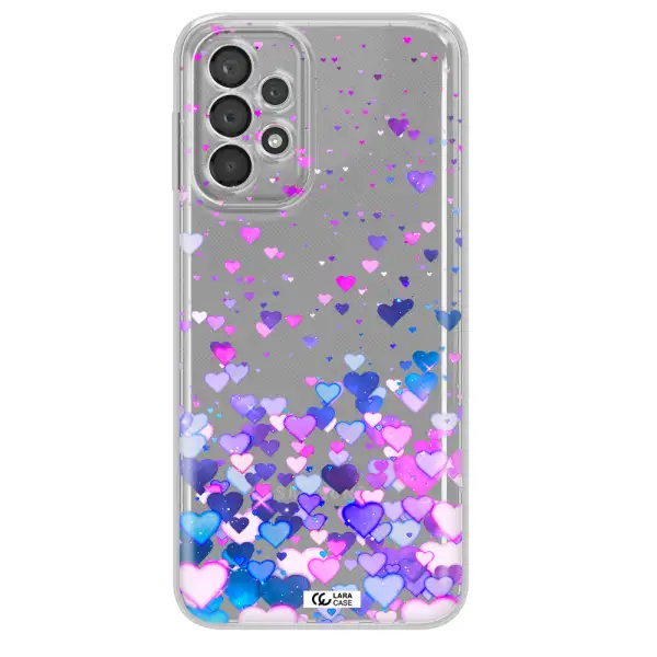 Watercolor Flying Hearts Samsung A23 5G Clear Tpu Case
