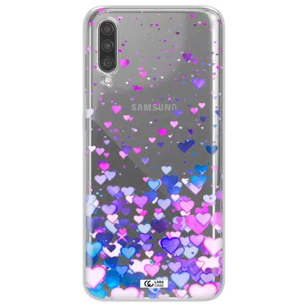Watercolor Flying Hearts Samsung A30S Clear TPU Case