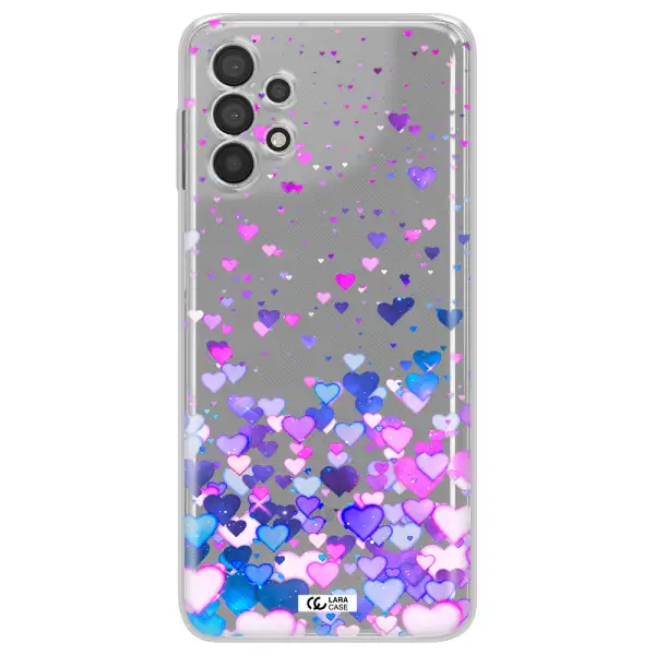 Watercolor Flying Hearts Samsung A32 4G Clear Tpu Case
