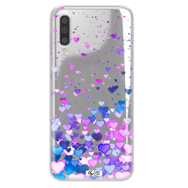 Watercolor Flying Hearts Samsung A50 Clear TPU Case