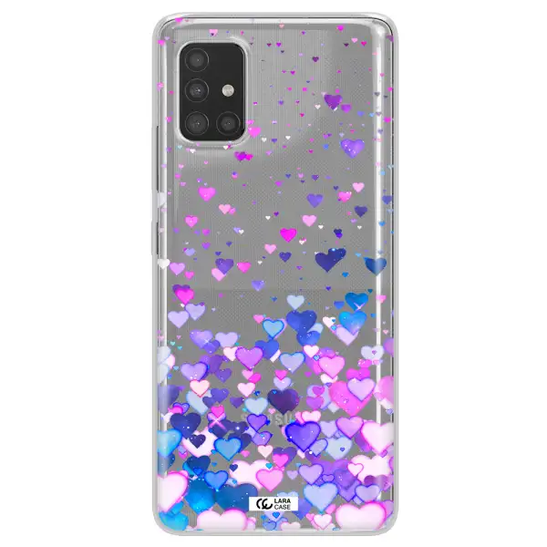 Watercolor Flying Hearts Samsung A51 Clear TPU Case
