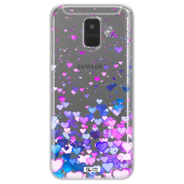 Watercolor Flying Hearts Samsung A6 Clear TPU Case