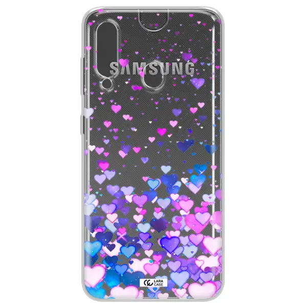Watercolor Flying Hearts Samsung A60 Clear TPU Case