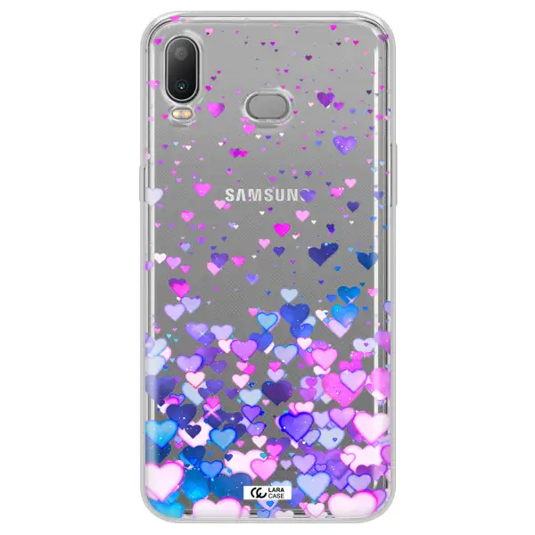 Watercolor Flying Hearts Samsung A6S Clear TPU Case