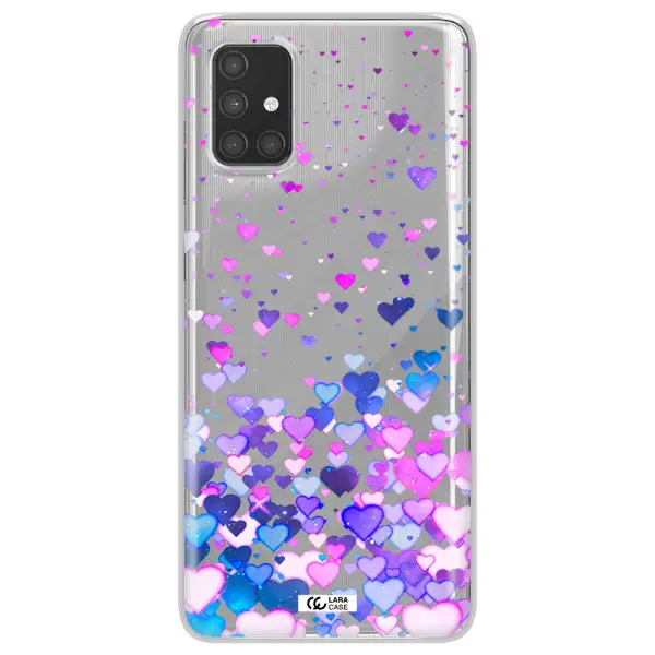 Watercolor Flying Hearts Samsung A71 Clear TPU Case
