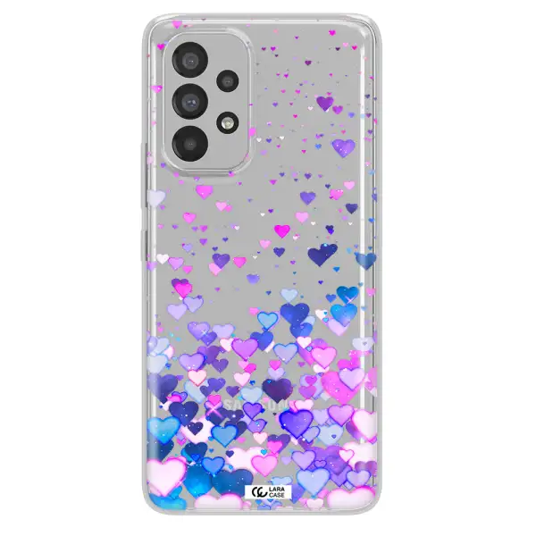 Watercolor Flying Hearts Samsung A73 Clear TPU Case