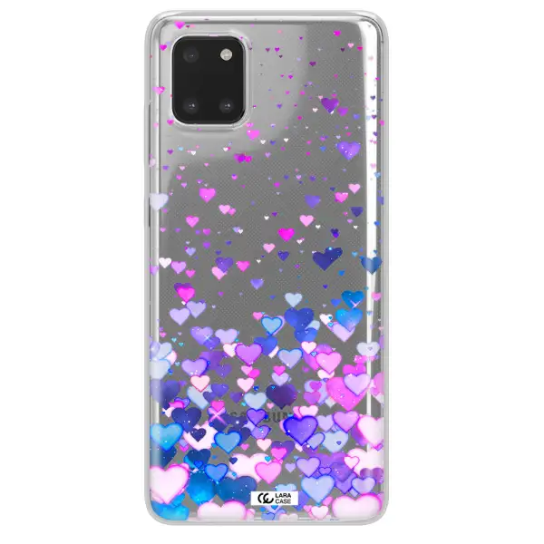 Watercolor Flying Hearts Samsung A81 Clear TPU Case