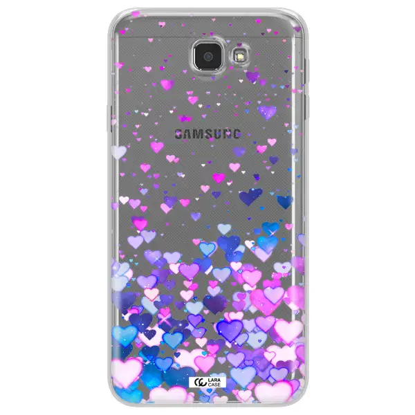 Watercolor Flying Hearts Samsung J7 Prim Clear TPU Case