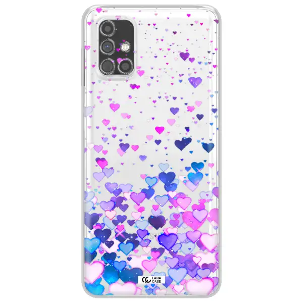 Watercolor Flying Hearts Samsung M31S Clear TPU Case