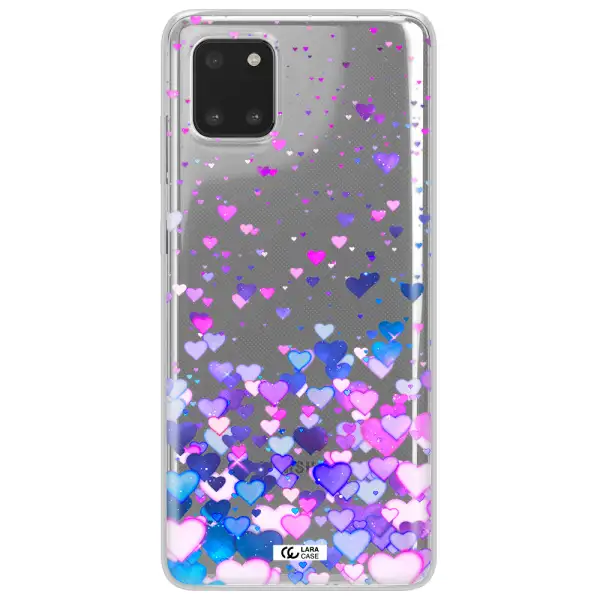Watercolor Flying Hearts Samsung Note 10 Lite Clear TPU Case