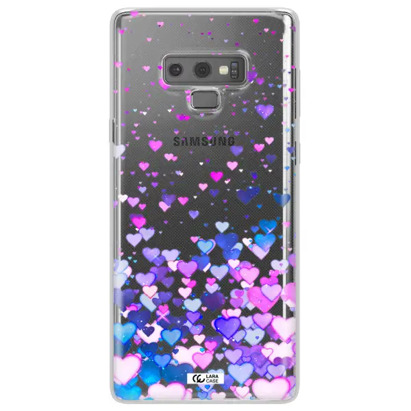 Watercolor Flying Hearts Samsung Note 9 Clear TPU Case