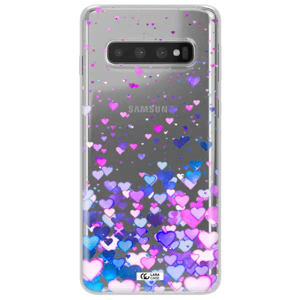 Watercolor Flying Hearts Samsung S10 Clear TPU Case