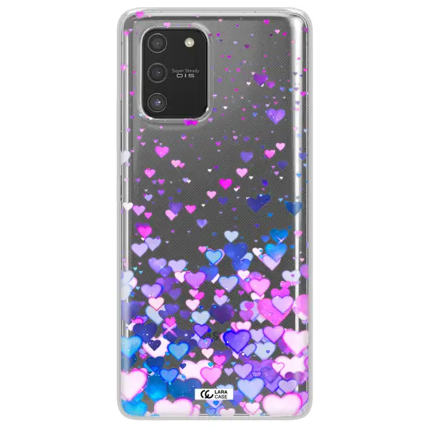 Watercolor Flying Hearts Samsung S10 Lite Clear TPU Case