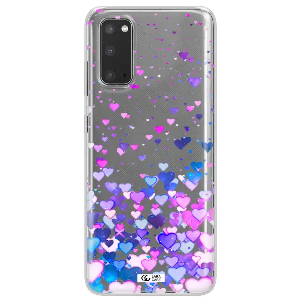Watercolor Flying Hearts Samsung S20 Clear TPU Case