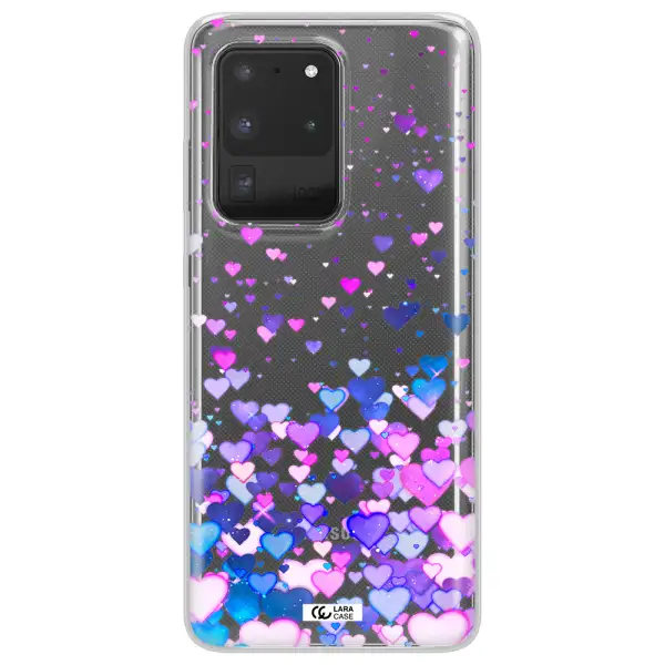 Watercolor Flying Hearts Samsung S20 Ultra Clear TPU Case