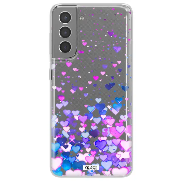 Watercolor Flying Hearts Samsung S21 Clear TPU Case