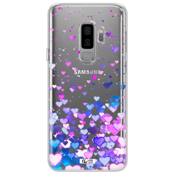 Watercolor Flying Hearts Samsung S9 Plus Clear TPU Case