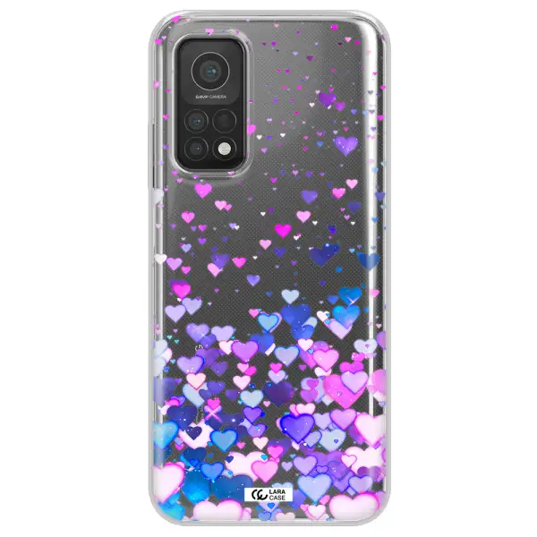 Watercolor Flying Hearts Xiaomi Mi 10T Clear TPU Case