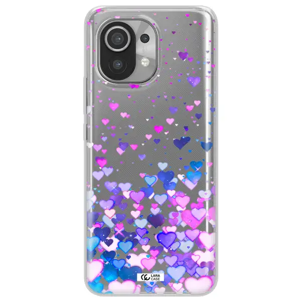 Watercolor Flying Hearts Xiaomi Mi 11 Clear TPU Case