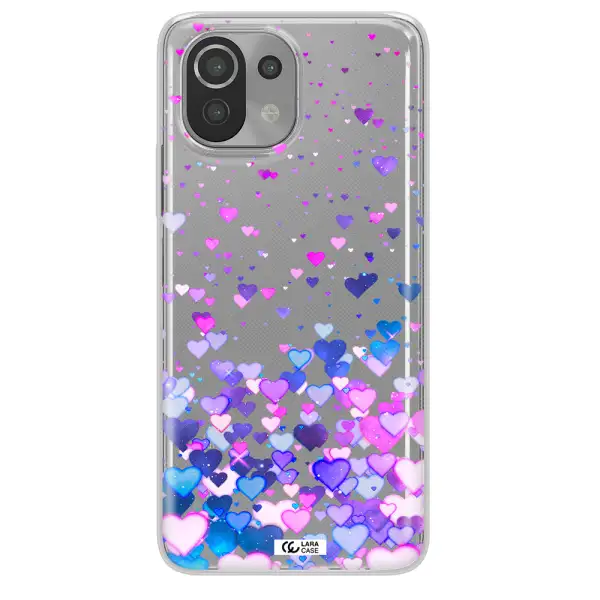 Watercolor Flying Hearts Xiaomi Mi 11 Lite Clear TPU Case