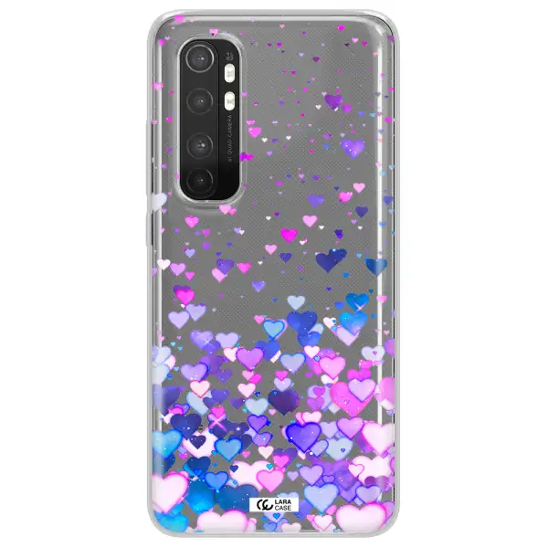 Watercolor Flying Hearts Xiaomi Mi Note 10 Lite Clear TPU Case