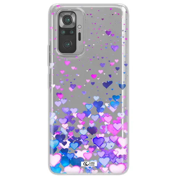 Watercolor Flying Hearts Xiaomi Note 10 Pro Clear TPU Case