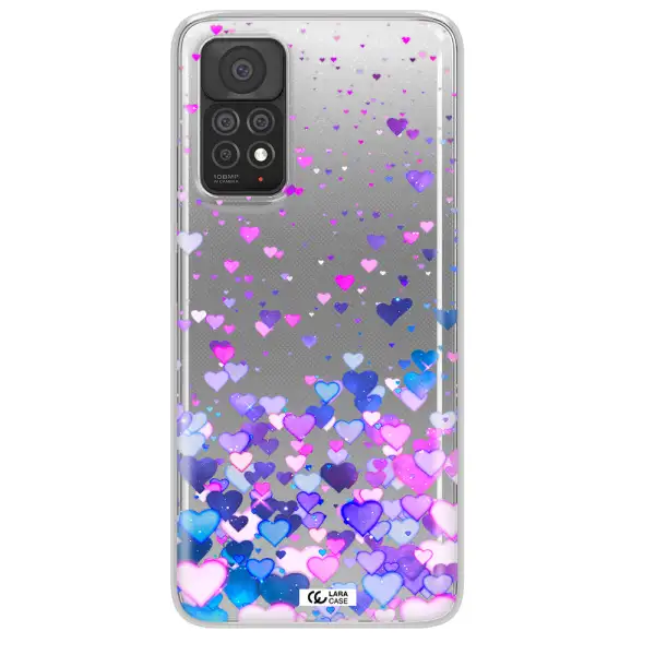 Watercolor Flying Hearts Xiaomi Note 11 Pro Clear TPU Case