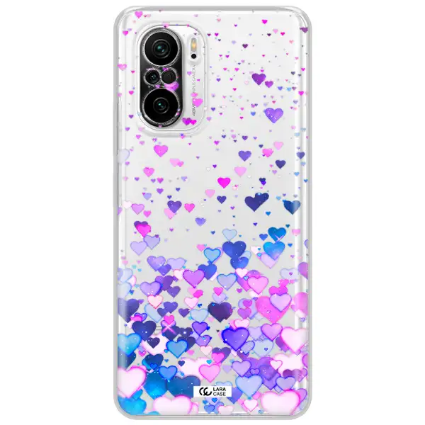Watercolor Flying Hearts Xiaomi Poco F3 Clear Tpu Case