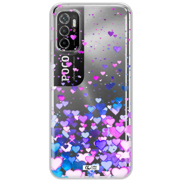 Watercolor Flying Hearts Xiaomi Poco M4 Pro 5G Clear Tpu Case