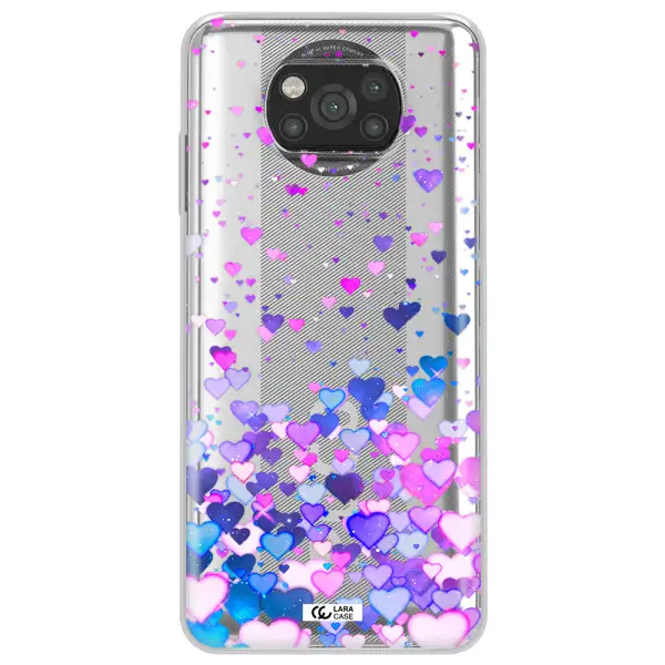 Watercolor Flying Hearts Xiaomi Poco X3 Clear TPU Case