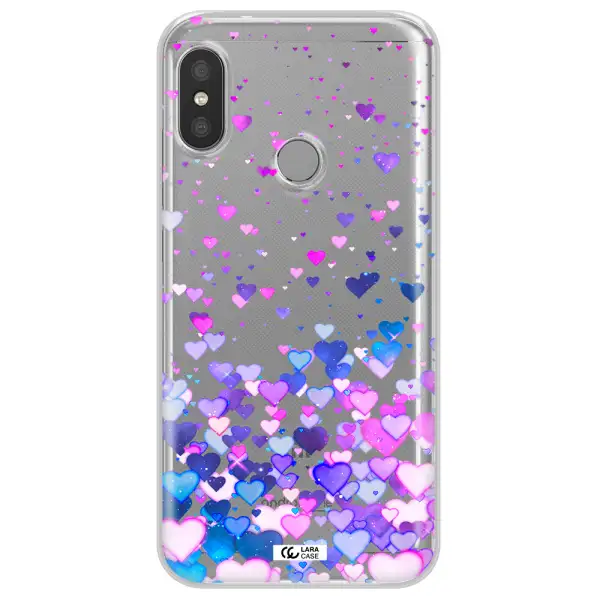 Watercolor Flying Hearts Xiaomi Redmi 6 Pro Clear TPU Case