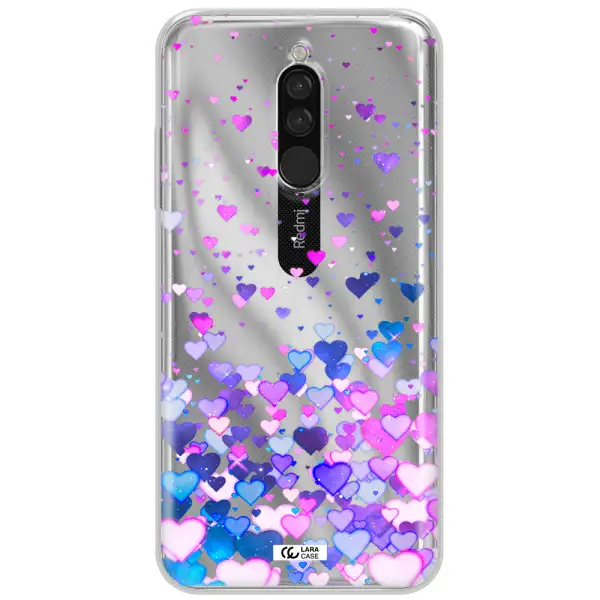 Watercolor Flying Hearts Xiaomi Redmi 8 Clear Tpu Case