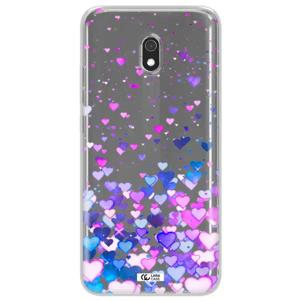 Watercolor Flying Hearts Xiaomi Redmi 8A Clear TPU Case