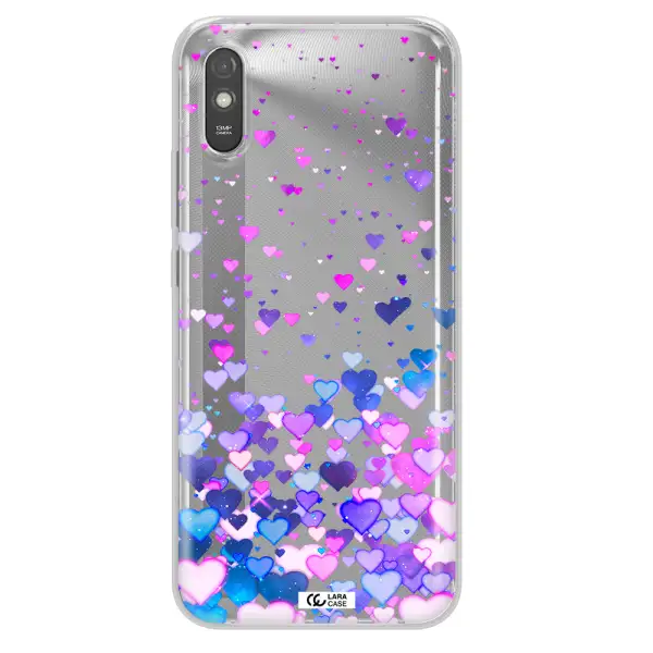 Watercolor Flying Hearts Xiaomi Redmi 9A Clear TPU Case