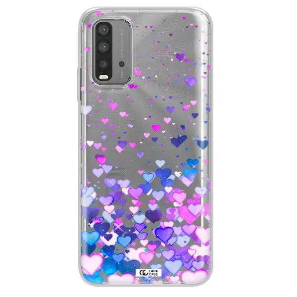 Watercolor Flying Hearts Xiaomi Redmi 9T Clear TPU Case