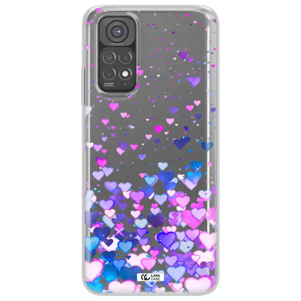Watercolor Flying Hearts Xiaomi Redmi Note 11 Clear TPU Case
