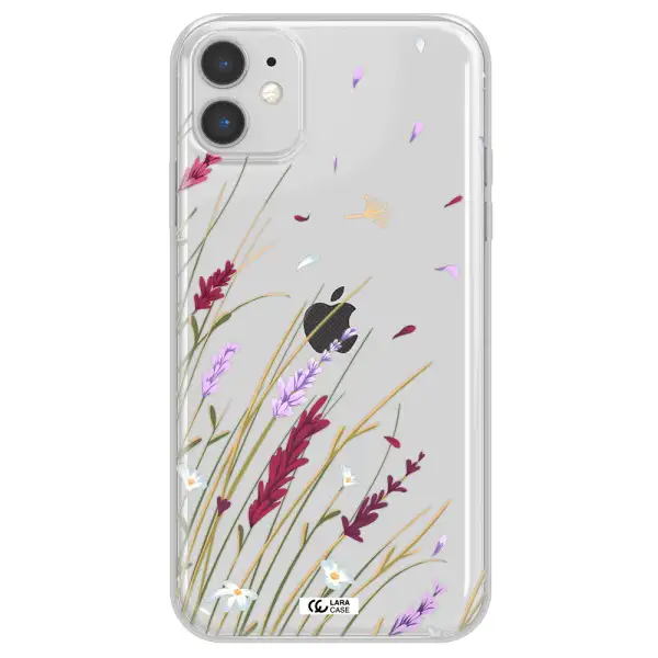 Long Grass Flower Apple iPhone 11 Clear TPU Case