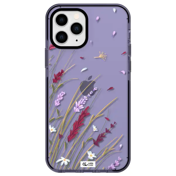 Long Grass Flower Apple iPhone 11 pro impact Lilac Case