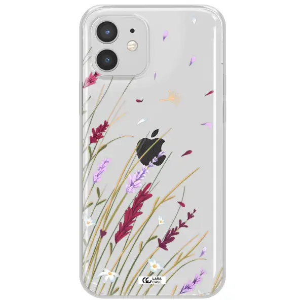 Long Grass Flower Apple iPhone 12 mini Clear TPU Case