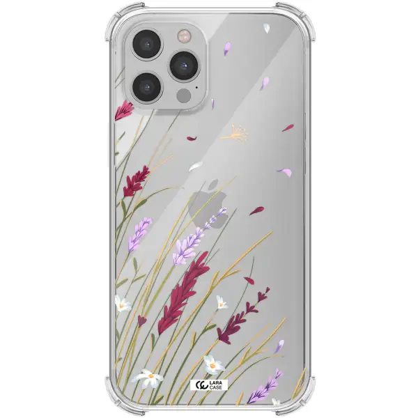 Long Grass Flower Apple iPhone 12 pro Clear PC Case
