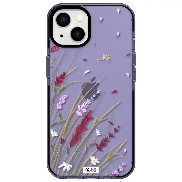 Long Grass Flower Apple iPhone 13 impact Lilac Case