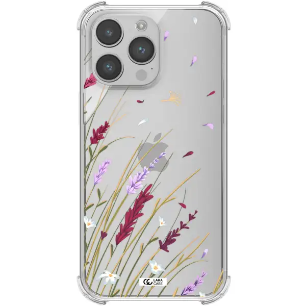 Long Grass Flower Apple iPhone 14 pro Clear PC Case