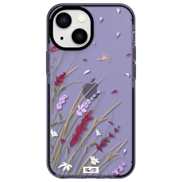 Long Grass Flower Apple iPhone 15 impact Lilac Case