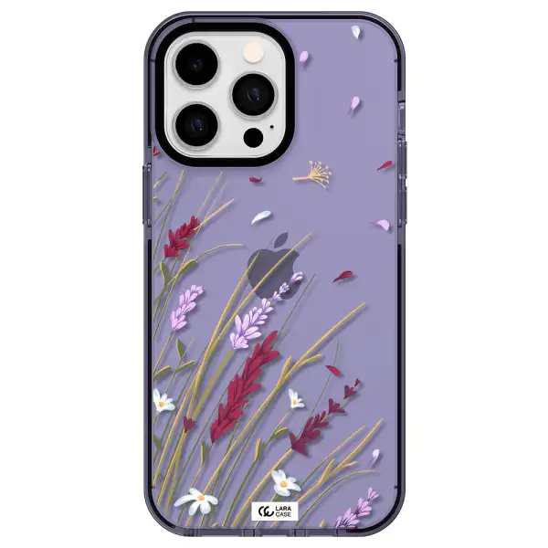 Long Grass Flower Apple iPhone 15 Pro Max impact Lilac Case