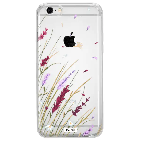 Long Grass Flower Apple iPhone 6 Clear TPU Case