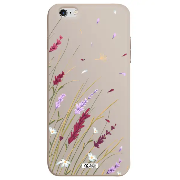 Long Grass Flower Apple iPhone 6 plus Silicone Stone Case