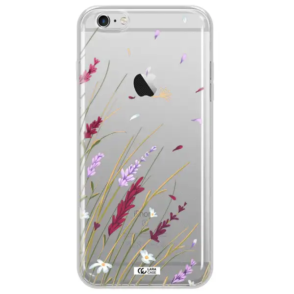 Long Grass Flower Apple iPhone 6 s plus Clear TPU Case