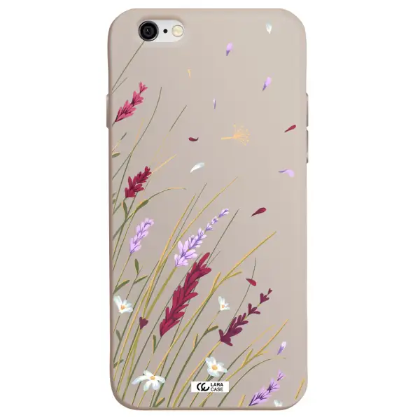 Long Grass Flower Apple iPhone 6 Silicone Stone Case