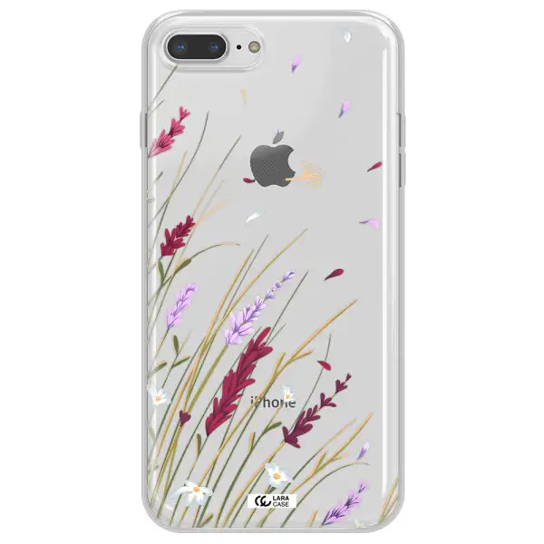 Long Grass Flower Apple iPhone 7 plus Clear TPU Case