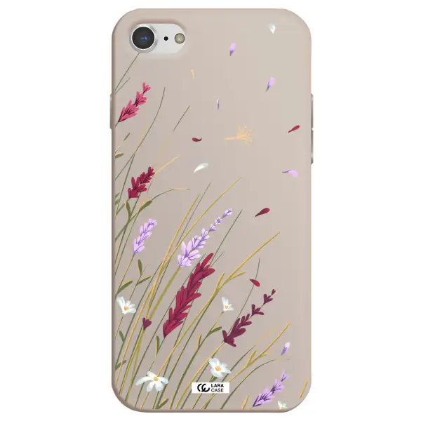 Long Grass Flower Apple iPhone 7 Silicone Stone Case